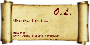 Okenka Lolita névjegykártya